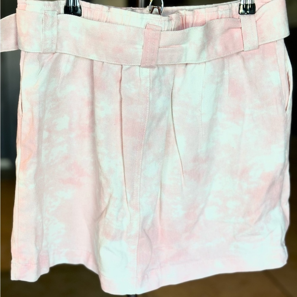 Elodie Light Pink Tie-Dye Mini Skirt - Picture 3 of 4